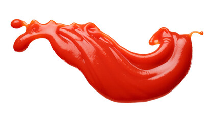 tomato sauce splash isolated on transparent background cutout