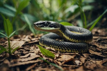 Obraz premium Snake in the wild of nature