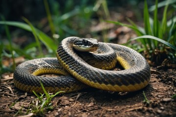 Obraz premium Snake in the wild of nature