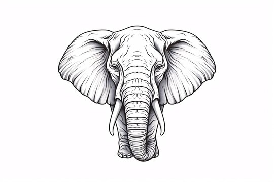 a drawing of an elephant
