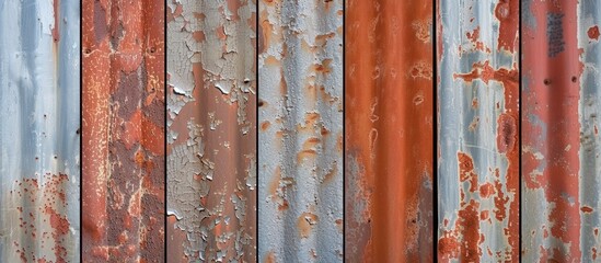 This close-up shot showcases a metal fence covered in rust, giving it a weathered and aged appearance. The rust has spread across the surface, adding texture and character to the fence.