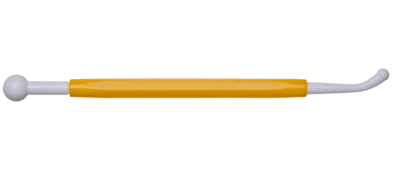 Plastic spatula for modeling plasticine on an isolated background