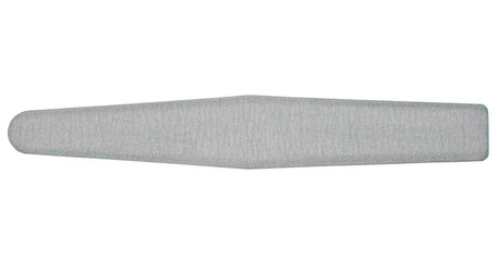 Gray nail file for polishing nails on isolated background