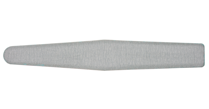 Gray nail file for polishing nails on isolated background