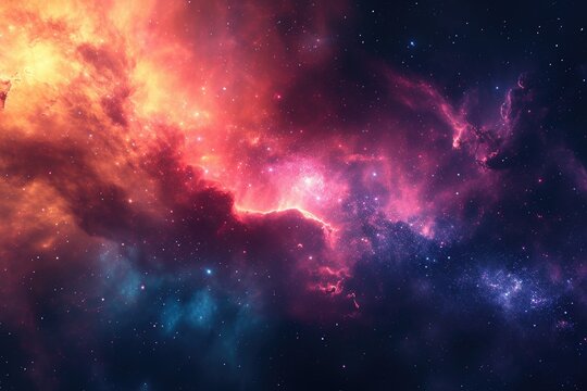 Vibrant space backdrop in cosmic spectrum