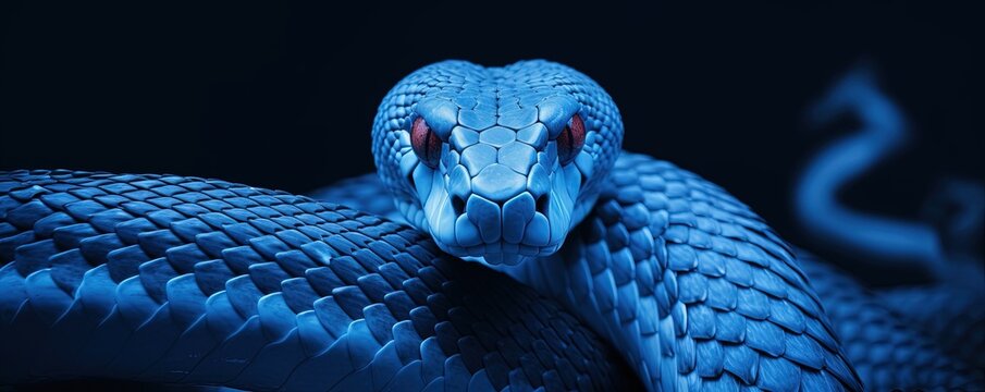 snake in the blue