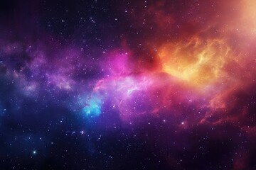 Enthralling space backdrop in vivid colors - obrazy, fototapety, plakaty