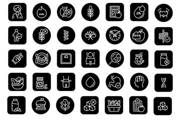nutrition type bold icon vector design for website or mobile app