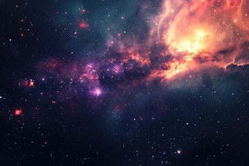 Enthralling celestial canvas with vibrant colors - obrazy, fototapety, plakaty