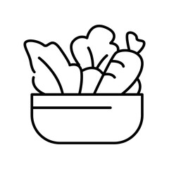 dietary fiber outline icon thin vector design good for website or mobile app