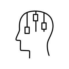 psychology outline icon thin vector design good for website or mobile app