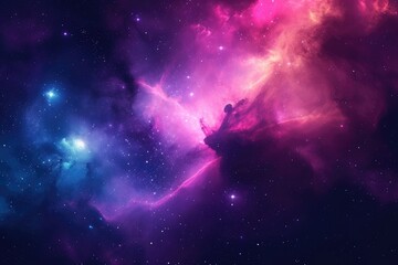 Radiant galactic discovery with colorful display - obrazy, fototapety, plakaty
