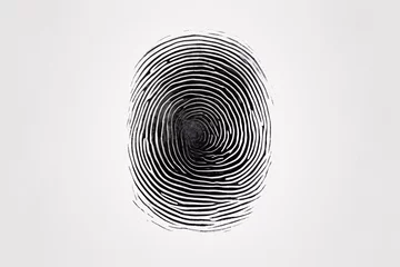 Fotobehang a fingerprint on a white background © White