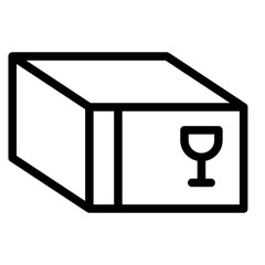 Box icon. Empty open shipping box or unboxing. Carton boxes icon. Stock vector. Vector illustration.