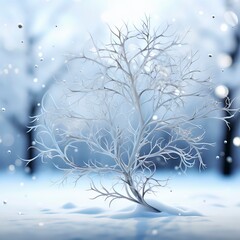 The Artistic Essence of Snowflakes in Clean and Elegant Lines Generative ai