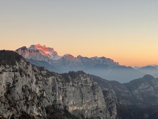 Sunset in the mountains