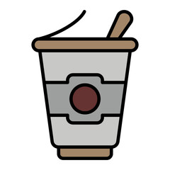   Yogurt line filled icon