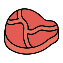   Meat line filled icon