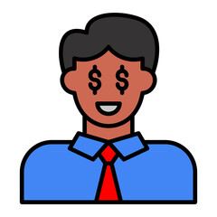   Greed line filled icon