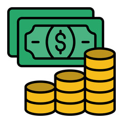   Cash line filled icon