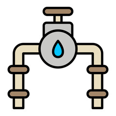   Oil Valve line filled icon
