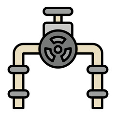  Nuclear Pipe line filled icon