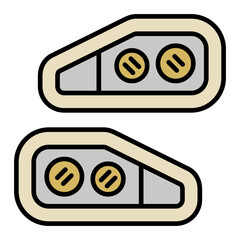   Headlight line filled icon