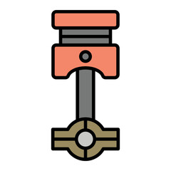   Piston line filled icon