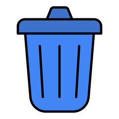   Trash Can line filled icon