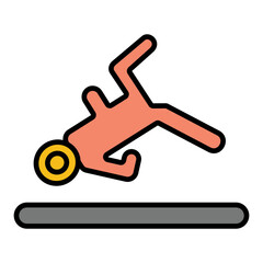   Wet Floor line filled icon