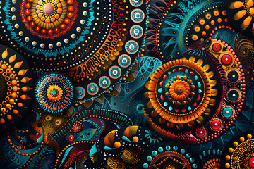 Abstract Ornamental Mandala Artwork Illustration