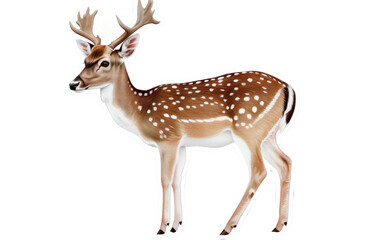 Deer sticker isolated on transparent Background