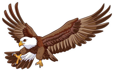 Sticker of the Falcon isolated on transparent Background