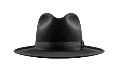 Fashionable Dark Hat isolated on transparent Background