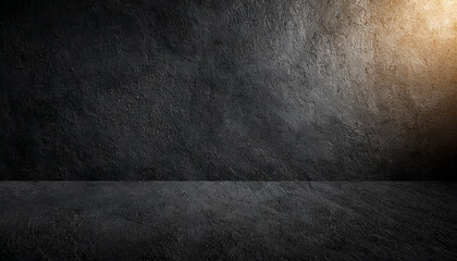 black wall rough texture background concrete floor or old grunge backdrop illuminated by sun ray close up of dark graphite surface for modern background design concept of textures and background - obrazy, fototapety, plakaty