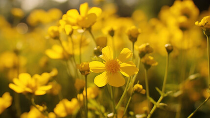 Obraz premium yellow flowers in spring