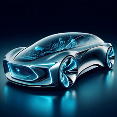 car light on black background