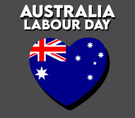 Obraz na płótnie Canvas Happy Celebrate Labour Day Australia