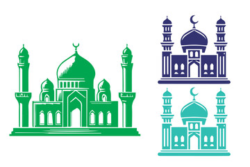 Obraz premium Mosque vector illustration