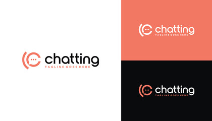 Circular Initial Letter C With Dots Bubble Chat For Message Talk Conversation Messenger Social Media Apps Logo Design	
