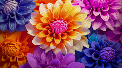 Obraz premium Colorful bouquet Abstract wallpaper
