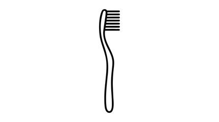 Toothbrush. Continuous one single line drawn . Dentistry. Hygiene. Teeth.