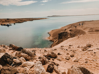 Fototapeta na wymiar Egypt view of the park, desert in Egypt, Sharm El-Sheikh, Second Sharm Al Shiekh, South Sinai Governorate, Egypt
