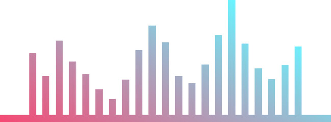 Pink and Blue Gradient Bar Soundwave