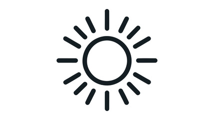 sun Icon, vector Illustration on white background