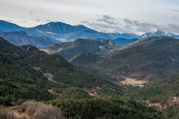 Obraz premium Spanien - Spain - Berge - Mountains - Mountain Road - Coll de Creueta