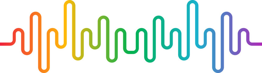 Obraz premium Rainbow Soundwave