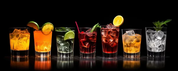 Poster alcohol drinks set isolated on a black © Coosh448