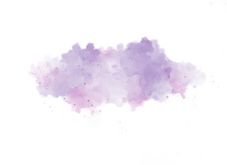Abstract purple watercolor on white background, hand painted. artistic design templates for invitations , posters, cards, covers, wedding invitation or birthday.