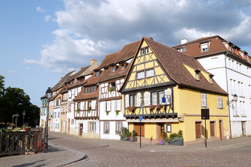 Traditional half timbered houses located in Colmar, France
